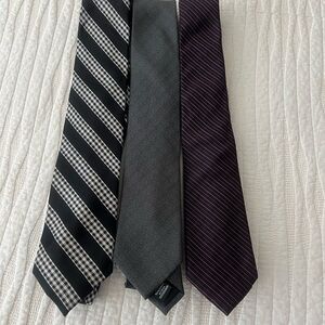 Ben Sherman Black, Gray, and Purple Tie Trio